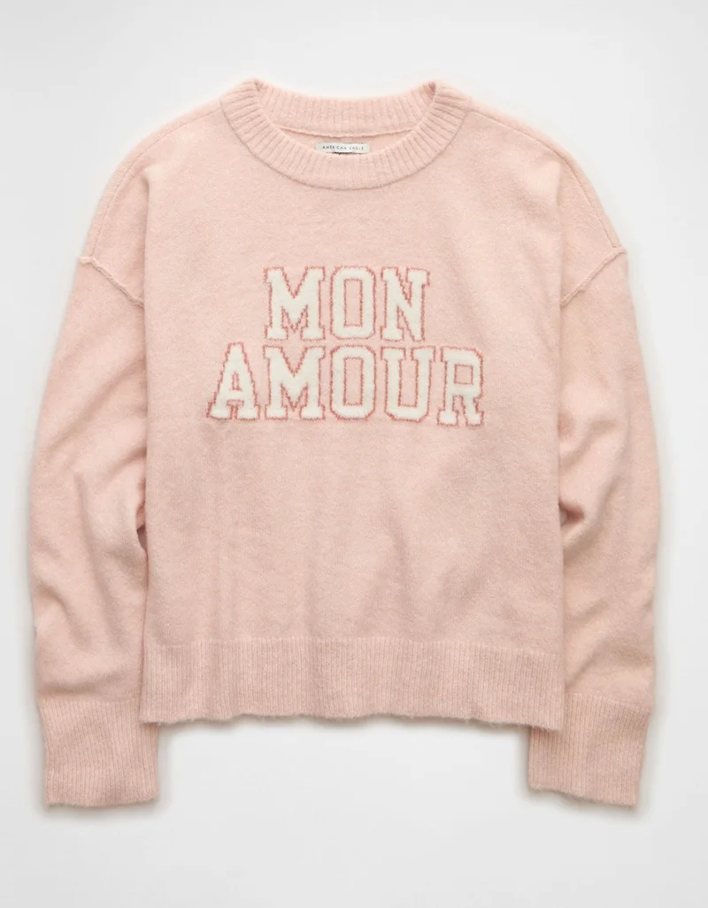American Eagle  AE Whoa So Soft Valentine's Day Sweater for Women | Best Price UAE
